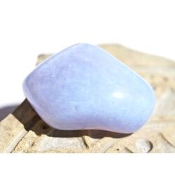 Chalcedon blau geb�ndert Trommelstein - Sonderqualit�t - ca. 3,5 cm x 2,4 cm x 1,7 cm (Fairer Handel/GKS)
