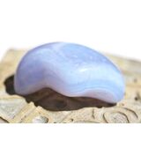 Chalcedon blau geb�ndert Trommelstein - Sonderqualit�t -...