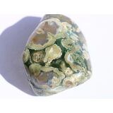 Rhyolith XXXL Trommelstein / Handschmeichler (Augenstein / Regenwaldstein) - Sonderqualität - ca. 5,5 cm x 4,2 cm x 2,8 cm (GKS)