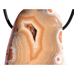 Achat rot (Fleischachat) XXXL Trommelstein gebohrt - ca. 4,9 cm x 3,6 cm x 2,1 cm