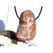Achat rot (Fleischachat) XXXL Trommelstein gebohrt - ca. 4,9 cm x 3,6 cm x 2,1 cm