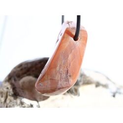 Achat apricot (Aprikosenachat / Aprico-Achat) XXL Trommelstein gebohrt - ca. 3,9 cm x 2,7 cm x 1,7 cm