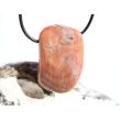 Achat apricot (Aprikosenachat / Aprico-Achat) XXL Trommelstein gebohrt - ca. 3,9 cm x 2,7 cm x 1,7 cm