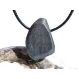 Hämatit mit Glitzer - Schmuckstein / Rohstein gebohrt - AA-Sonderqualität - Handarbeit - ca. 2,8 cm x 1,9 cm x 1,1 cm