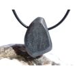 Hämatit mit Glitzer - Schmuckstein / Rohstein gebohrt - AA-Sonderqualität - Handarbeit - ca. 2,8 cm x 1,9 cm x 1,1 cm