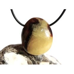 Septarie Schmuckstein Cabochon / Trommelstein gebohrt - Sonderqualitt - ca. 3,5 cm x 2,3 cm x 1,3 cm