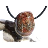 Hessonit (Granat) Trommelstein gebohrt - Rarität - ca. 2,4 cm x 1,9 cm x 1,7 cm