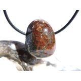 Hessonit (Granat) Trommelstein gebohrt - Rarität -...