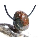 Hessonit (Granat) Trommelstein gebohrt - Rarität -...