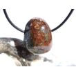 Hessonit (Granat) Trommelstein gebohrt - Rarität - ca. 2,5 cm x 1,9 cm x 1,6 cm