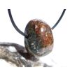 Hessonit (Granat) Trommelstein gebohrt - Rarität - ca. 2,5 cm x 1,9 cm x 1,6 cm