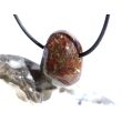 Hessonit (Granat) Trommelstein gebohrt - Rarität - ca. 2,5 cm x 1,9 cm x 1,6 cm