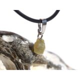 Chrysoberyll Rohsteinform Anhänger Silberöse...