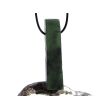 Nephrit-Jade XXXL Schmuckstein / Scheibenstein gebohrt matt - Sonderqualität - Handarbeit - ca. 6,8 cm x 1,7 cm x 1 cm