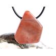 Chalcedon rot (Blutchalcedon) XL Schmuckstein / Scheibenstein gebohrt - AA-Sonderqualität - Rarität - Handarbeit - ca. 3,6 cm x 2,9 cm x 0,7 cm