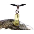 Gold-Beryll (Goldberyll / Beryll Gold) Kristallstab / Rohstein Anhänger Silberöse - AA-Sonderqualität - Rarität - ca. 2,4 cm x 0,5 cm x 0,4 cm