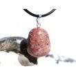 Thulit (Zoisit) Trommelstein Anhänger Silberöse - ca. 3 cm x 1,7 cm x 1,3 cm
